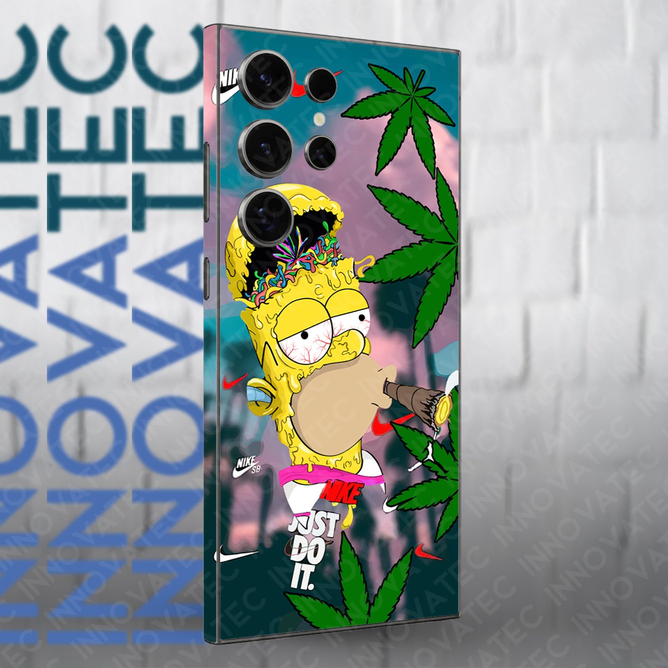 Skin premium para celular con diseño de Los Simpson estilo divertido y único