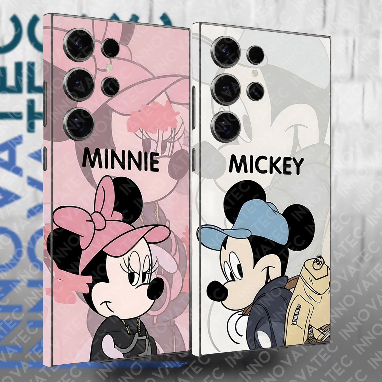 Skin para celulares de parejas que se unen formando una sola imagen